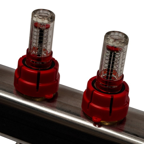 STOUT Коллектор с расходомерами 10 выходов, нержавеющая сталь