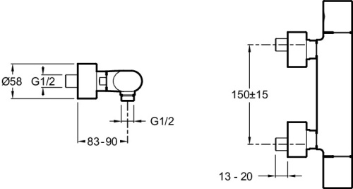 JACOB DELAFON  Смеситель для душа настенный TALAN