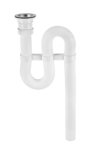 VIRPLAST Гофросифон "VIR" с нержавеющей чашкой 70мм