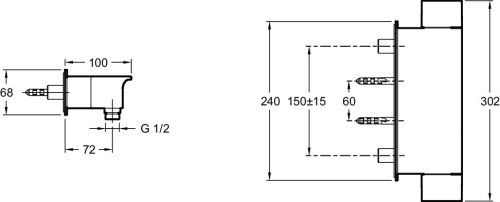 JACOB DELAFON  Смеситель для душа термостатический STANCE