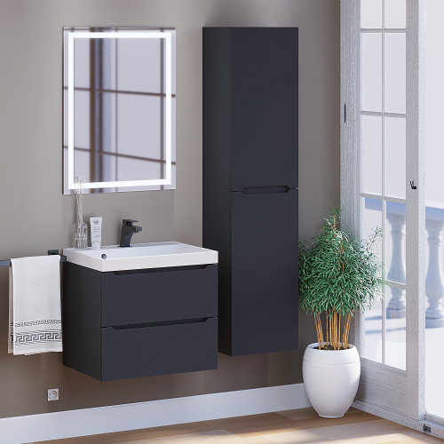 Uperwood Тумба под раковину Uperwood Tanos 60 см, подвесная, черная