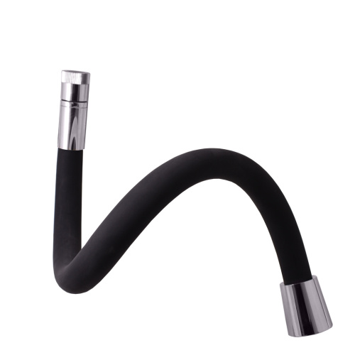 RAV SLEZAK Смеситель для кухни AMUR с поворотным и гибким изливом, аэратор с поворотом на душ (хром/черный)