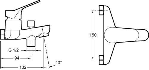JACOB DELAFON  Смеситель для ванны/душа BRIVE