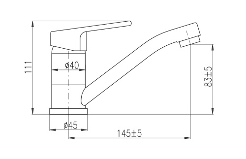 RAV SLEZAK Смеситель для умывальника COLORADO с поворотным изливом (150 мм)