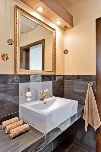 RAV SLEZAK Смеситель для раковины LABE с донным клапаном Click-Clack, 150 мм (бронза)