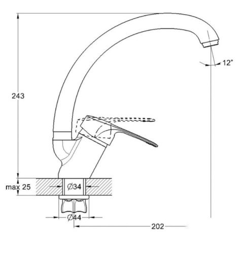 SOLONE Смеситель для раковины (ø40)