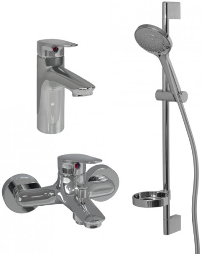 JACOB DELAFON  Комплект для ванны ELITE (два смесителя, душевая штанга, лейка, шланг)