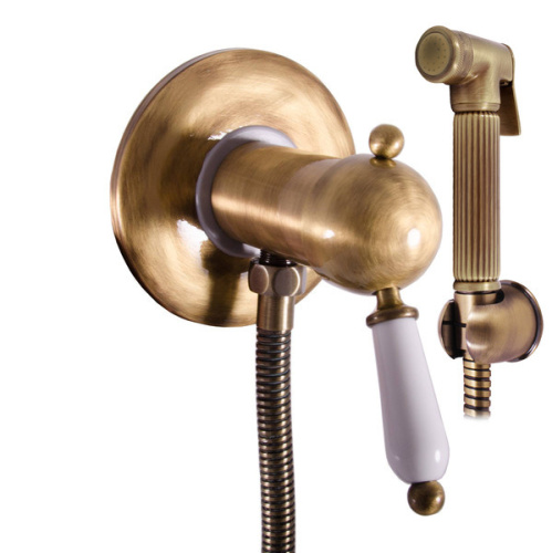 RAV SLEZAK Смеситель для биде LABE с держателем и лейкой, бронза