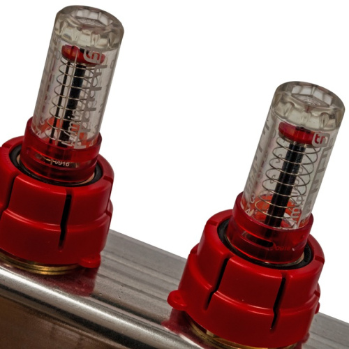 STOUT Коллектор в сборе с расходомерами 12 выходов, нержавеющая сталь