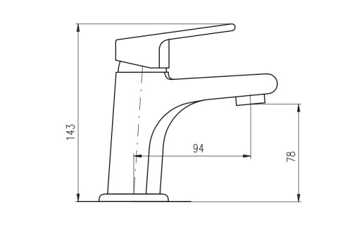 RAV SLEZAK Смеситель для раковины COLORADO, высота 143 мм