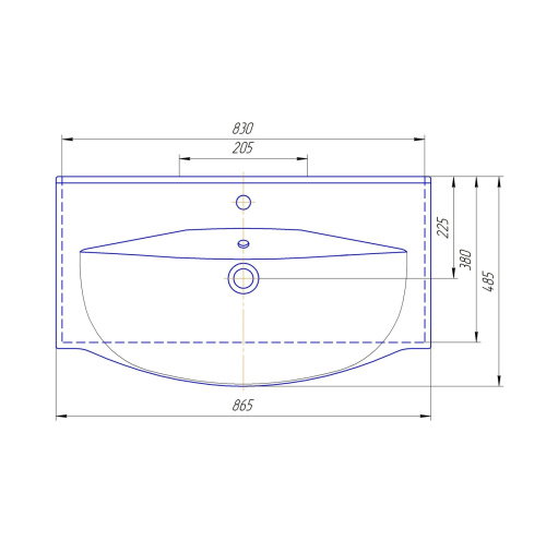 KIROVIT Умывальник "Элвис", 85 см