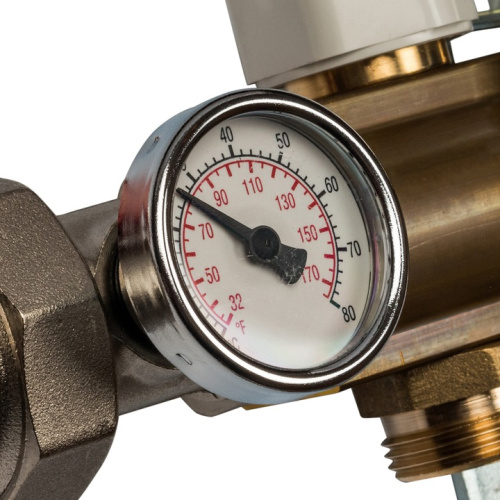 STOUT Коллектор в сборе с расходомерами 4 выхода, латунь