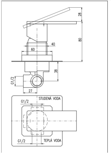 RAV SLEZAK Смеситель для душа LOIRA скрытого монтажа