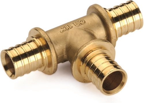 STOUT Тройник равнопроходный 25x25x25 для труб из сшитого полиэтилена аксиальный