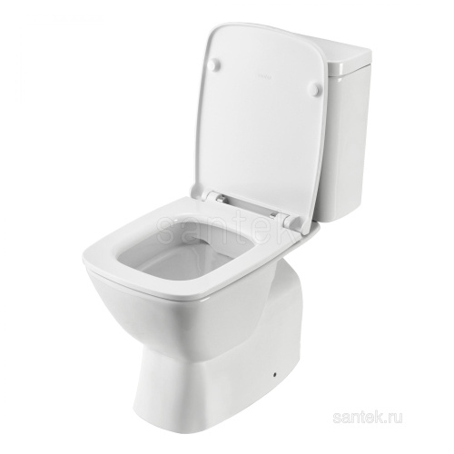 SANTEK Унитаз-компакт Santek Нео ЛАЙТ 2-реж., дюро, soft-close , горизонтальный выпуск безободковый