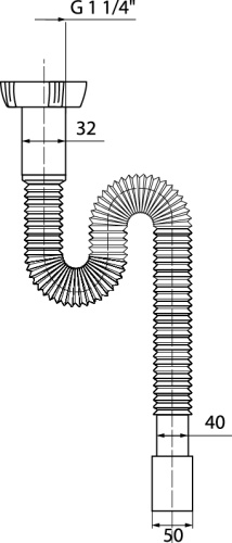 WIRQUIN Труба гибкая 1 1/4"х40/50  L-1200мм