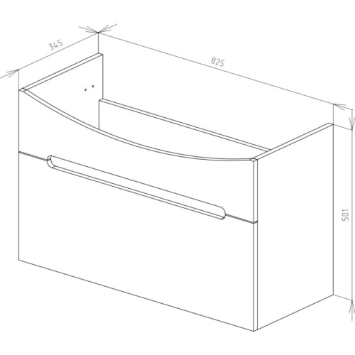 UNCORIA Тумба под умывальник Джелла, 85 см (дуб кантенбери)
