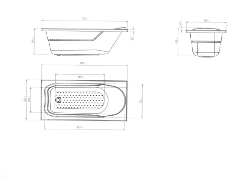 Poseidon Ванна "MILA" 170*70
