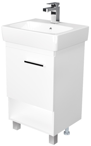 1Marka Напольная тумба TERA 50Н с одной дверкой, белый глянец