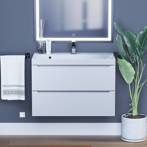 Uperwood Тумба под раковину Uperwood Tanos 80 см, подвесная, белая