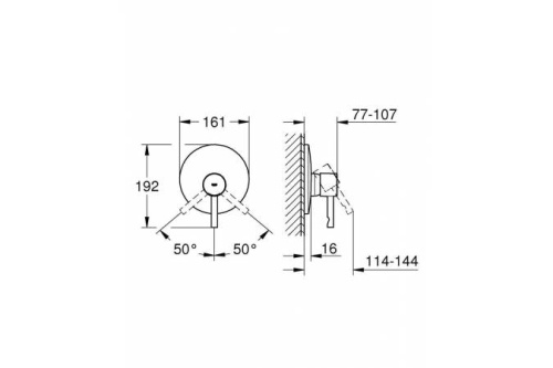 GROHE Внешняя часть смесителя для душа Essence