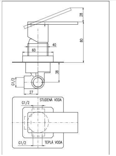 RAV SLEZAK Смеситель для душа LOIRA скрытого монтажа (золото)