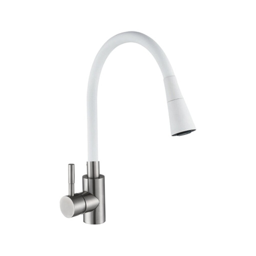 Антей Смеситель д/кухни шар. с силиконовым изливом, нерж. сталь Мармелад белый 572571 АНТЕЙ 1/10