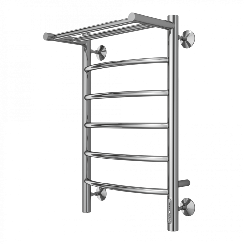 Terminus Полотенцесушитель электрический "Классик" с полкой П6 400х650 мм (quick touch)