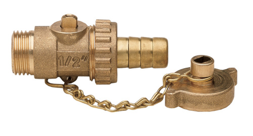 ITAP Кран шаровой 3/4" сливной с патрубком и заглушкой