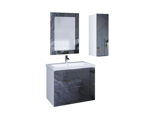 Marka One Пенал Liriya 25П с одной дверкой, Black stone L