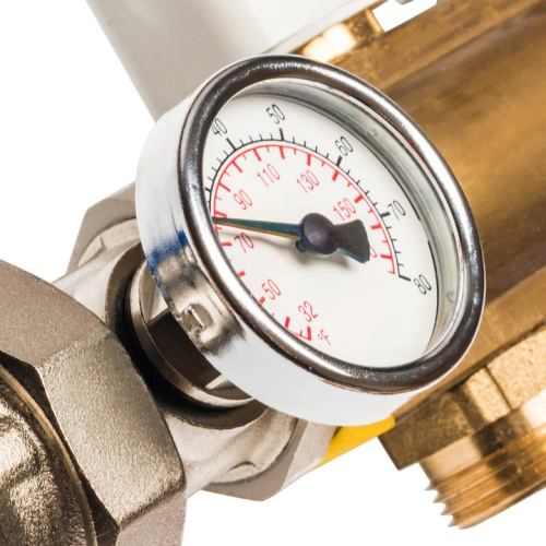 STOUT Коллектор в сборе с расходомерами 9 выходов, латунь