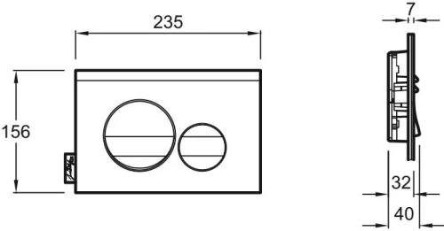 JACOB DELAFON  Комплект STRUKTURA с унитазом, инсталляцией, сиденьем и черной клавишей