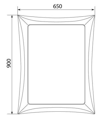 Marka One Зеркало Elegant White (65х90 см)