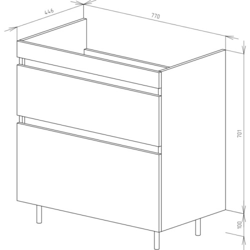 UNCORIA Тумба "Арно" под умывальник "Фостер" 80 см, белая