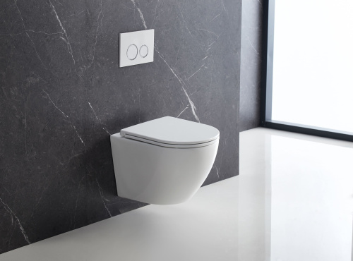 Terminus Унитаз подвесной безободковый Terminus Аврора 495х360 белый