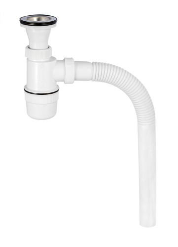 VIRPLAST Сифон бутылочный с нержавеющей чашкой д 70мм