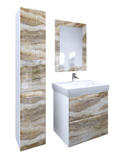 Marka One Пенал Visbaden 30П с двумя дверками и одним встроенным ящиком, Onyx L