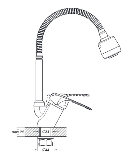 SOLONE Смеситель для раковины (ø40)