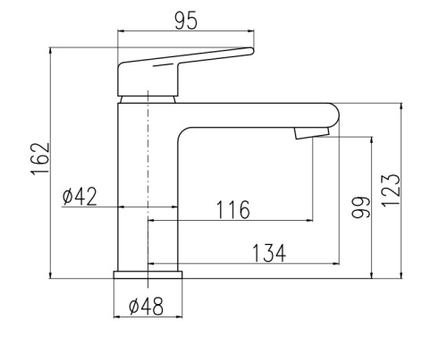 RAV SLEZAK Смеситель для раковины COLORADO (белый/хром)