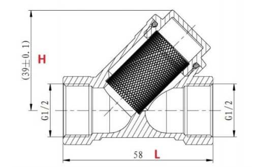 ALTSTREAM Фильтр механической очистки воды 1/2" никелированный