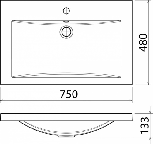 1Marka Умывальник Анита, 75 см