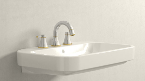 GROHE Смеситель для раковины Grandera на 3 отверстия, хром/золото