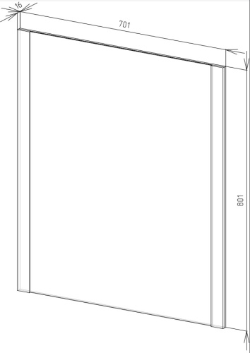 VENECIANA Зеркало SONATA, 70 см (дуб сонома)