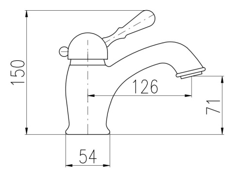 RAV SLEZAK Смеситель для раковины LABE с донным клапаном Click-Clack, 150 мм (золото)