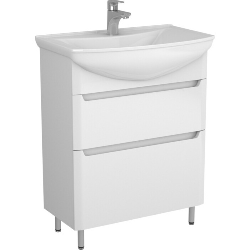 UNCORIA Тумба под умывальник Делия с 2-мя ящиками, 65 см (белая)
