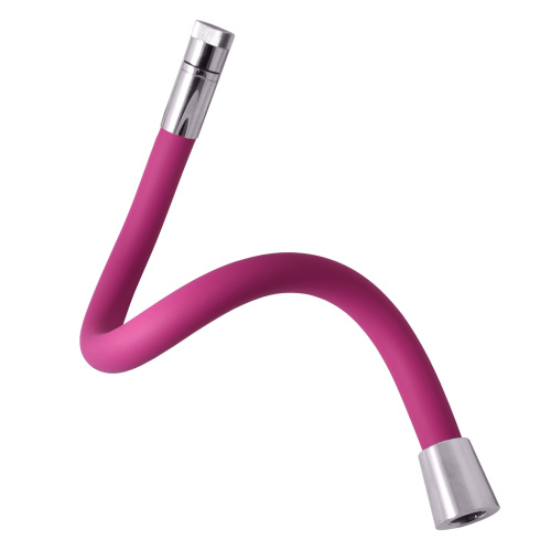 RAV SLEZAK Смеситель для кухни AMUR с поворотным и гибким изливом, аэратор с поворотом на душ (хром/розовый)