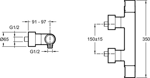 JACOB DELAFON  Смеситель для душа термостатический COMPOSED (титан)