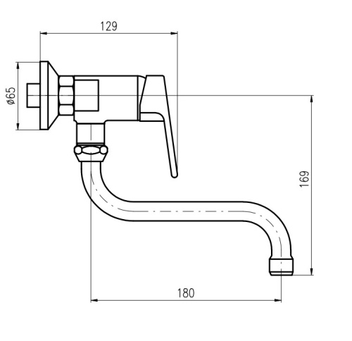 RAV SLEZAK Смеситель для кухни COLORADO круглый излив (длина 180 мм)