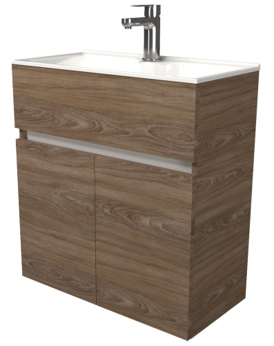 1Marka Напольная тумба с раковиной Mira 60Н с двумя дверками, дуб сокраменто