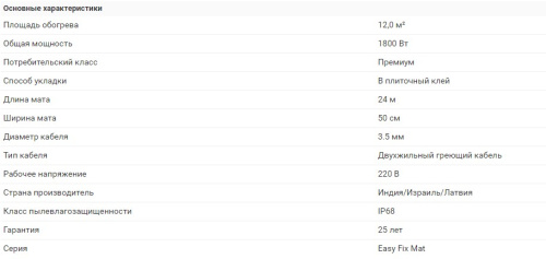 ELECTROLUX Мат нагревательный EEFM 2-150-12
